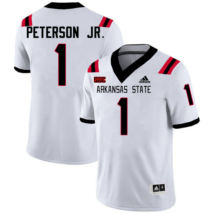 Mike Peterson Jr. Arkansas State Jersey,Arkansas State Red Wolves Football Uniforms,Jersey-White